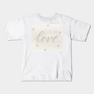 Valentine's Day Watercolor Love – white Kids T-Shirt